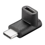GOOBAY USB C - USB C, V/Z 90° schwarze Reduktion
