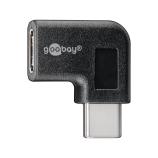 GOOBAY USB C - USB C, V/Z 90° schwarze Reduktion