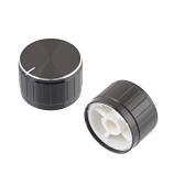A26x17-PK-AB-K-I knoflík hliníkový, průměr 26mm, osa 6mm, schwarz