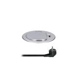 Solight PP122 Solight USB vestavná zásuvka s víčkem, stříbrná