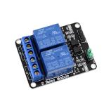 CREATALL CA-2C5V Relé modul, 5V, 2x 10A/250V, Low/High trigger