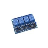 CREATALL CA-4C5V Relé modul, 5V, 4x 10A/250V, Low/High trigger
