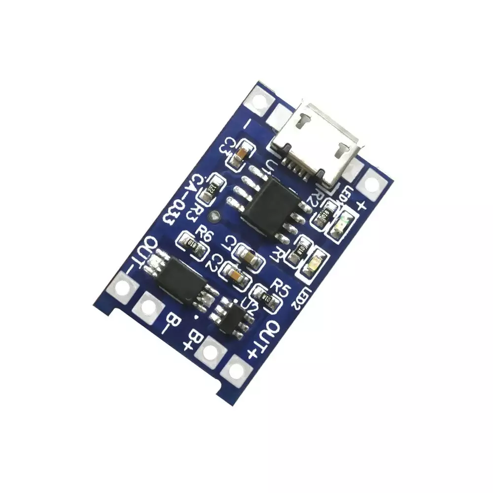 CREATALL CA-033M Ladegerät Li-ion článku TP4056 mit Schutz, microUSB 