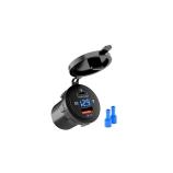 12V/24V USB Steckdose für das Paneel, rund mit USB-C, wasserdicht