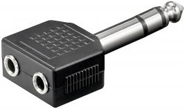 JACK 6,3 - 2x JACK 3,5 W/2x Z Stereo-Y-Adapter