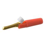 Krokosvorka auf Bananenstecker rot isoliert