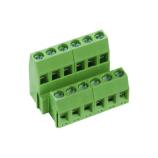PTR AK370/3-5.0-V-GREEN svorkovnice 2x3pól, rozteč 5mm, 24A/250V, vstup 90°, šroub
