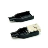 USB 2.0 Typ A Steckverbinder (mitamice) auf mitchnur mit krytem