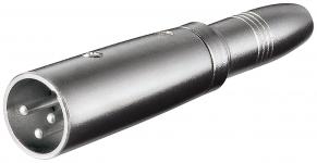 XLR 3PIN - JACK 6,3 V/Z Mono-Reduktion