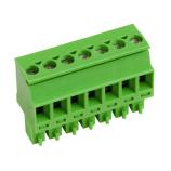 PTR AK1700/7-3.5-GREEN Klemmensteckdose 7-pol, Rastermaß 3,5mm, 8A/160V, Eingang 90°, Schrauben.