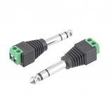 TP-011 Stecker Jack 6,3mm Stereo-Stecker mit Anschlussklemme