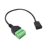 TP-USB-C-F Stecker USB-C Buchse mit 5-poliger Anschlussklemme