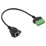 Штекер RJ45 на 8-контактном клеммном блоке Длина: 30 см