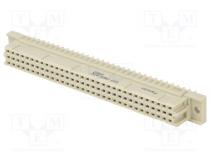 Buchse  DIN 41612  Typ C  weiblich  PIN  64  und+c  THT  gerundde  HI-CON