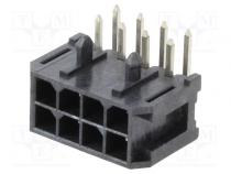 Socket  wire-board  male  Minitek® Pwr 3.0  3mm  PIN  8  THT  5A