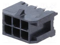 Socket  wire-board  male  Minitek® Pwr 3.0  3mm  PIN  6  THT  5A
