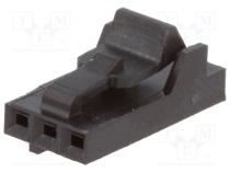 Plug  wire-board  female  AMPMODU MTE  2.54mm  PIN  3  w/o contacts