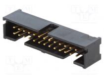 Socket  IDC  male  PIN  26  straight  THT  gold-plated  2.54mm  black