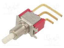 Schalter  Druck  Pos  2  SPDT  0,02A/20VAC  0,02A/20VDC  ON-(ON)