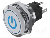 Schalter  vandalensicher  Pos  2  SPDT  3A/240VAC  3A/240VDC  blau