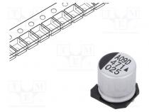 Kondensator  elektrolytisch  SMD  470uF  25VDC  Ø10x10mm  5000h