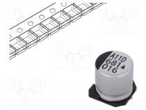 Kondensator  elektrolytisch  SMD  680uF  16VDC  Ø10x10mm  5000h