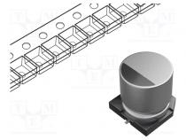 Kondensator  elektrolytisch  SMD  1000uF  25VDC  Ø12,5x13,5mm