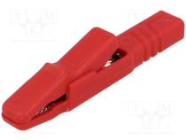 Krokodilklemme  25A  rot  Ber.Halt  max.9,5mm  932146101  1,5mm2