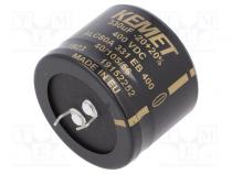 Kondensator  elektrolytisch  SNAP-IN  330uF  400VDC  Ø40x30mm