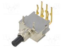 Переключатель  кнопочный  Пол  2  DPDT  0,05A  0,05A  OFF-(ON)  APE
