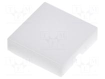 Kappe  Serie UB  12x12x3mm  weiss  UB
