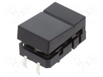 Schalter  für Tastatur  Pos  2  SPST-NO  0,05A/24VDC  schwarz  THT