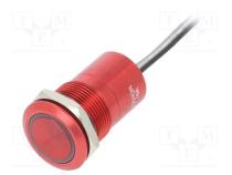 Schalter  kapazitiv  Pos  2  SPST-NC  0,01A/12VDC  IP68  ON-OFF  rot