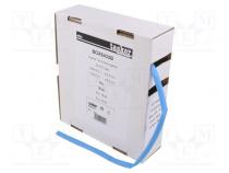 Schrumpfschlauch  kleberfrei  2  1  6,4mm  L  5m  blau  Polyolefin