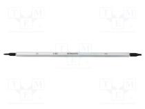 Wechselbarer Schaft  flach  doppelseitig  1,5x0,4mm,3,0x0,6mm