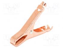 Krokodilklemme  50A  Ber.Halt  max.29mm  L. ges  74mm  Kupfer