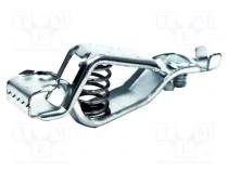 Krokodilklemme  10A  Ber.Halt  max.11,1mm  L. ges  50,8mm