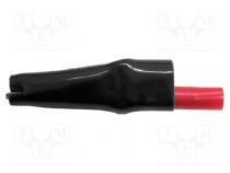 Krokodilklemme  10A  Ber.Halt  max.7,9mm  L. ges  58mm  schwarz
