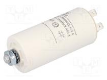 Kondensator  für Motoren, Betrieb  4uF  470VAC  Ø30x56,5mm  ±5%