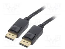 Kabel  DisplayPort 1.2,HDCP 1.3  PVC  schwarz