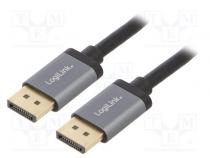 Kabel  DisplayPort 1.2,HDCP 1.3  schwarz  Mat.Geh  Aluminium