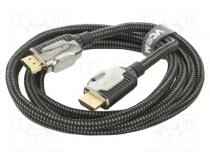 Kabel  DisplayPort 1.4,HDCP 2.2  Textil  schwarz