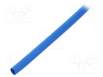 Schrumpfschlauch  kleberfrei,elastisch  2  1  6,4mm  L  10m  blau
