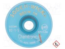 Band  Entlöten  W  0,8mm  L  1,5m  Warn-Stichwort  Achtung  ESD