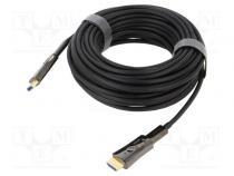 Kabel  HDCP 2.2,HDMI 2.0,optisch  schwarz  Mat.Geh  Metall