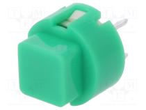 Schalter  für Tastatur  Pos  2  SPST-NO  0,01A/32VDC  grün  THT