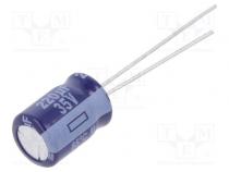 Kondensator  elektrolytisch  THT  220uF  35VDC  Ø8x11,5mm  ±20%