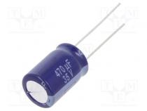 Kondensator  elektrolytisch  THT  470uF  35VDC  Ø10x16mm  ±20%