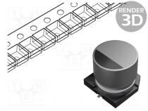 Kondensator  elektrolytisch  SMD  330uF  100VDC  Ø18x16,5mm  2000h