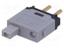 Schalter  Druck  Pos  2  DPDT  0,01A/28VAC  0,01A/28VDC  ON-(ON)